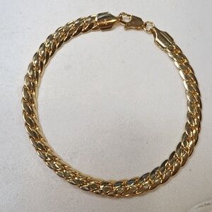 Italy 14K gold filled Cuban chain bracelet